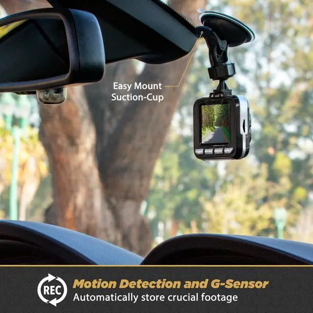 Alt view image 5 of 5 - Scosche DDVRS0916G-SP 1080P Full HD Dash Cam with 2.2" Screen - Dash Camera DVR for Cars - Front View Dashcam Recorder with Enhanced Night Vision - 24/7 Parking Mode Car Security Video Surveillance