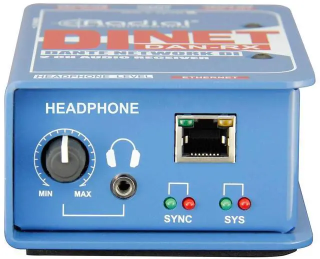 Alt view image 4 of 5 - Radial DiNET DAN-RX 2-Channel Dante Network Receiver