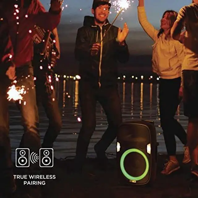 Alt view image 3 of 5 - Altec Lansing SoundRover 75 Wireless Speaker 75W Bluetooth Speaker with a Long Lasting 10 Hour Battery, 50 Foot Range, Multi LED Party Modes, True Wireless Pairing, Bonus Microphone