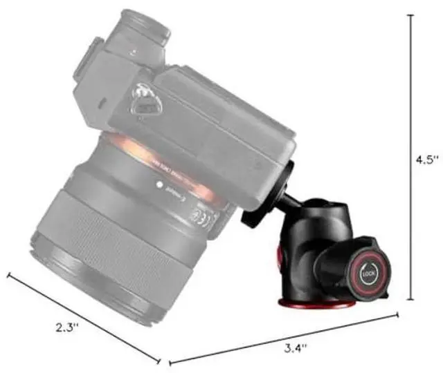 Alt view image 5 of 5 - Manfrotto 492 Centre Ball Head, for Camera Tripods, Ball Head in Lightweight and Strong Aluminium, Camera Stabilizer, Photography Accessories, Simple and Intuitive
