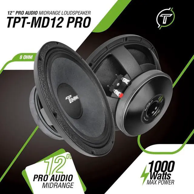 Alt view image 2 of 5 - Timpano TPT-MD12 PRO - 12" Midrange Speaker, 12 Inches Mid Range Speaker, 8 Ohm, 1000 Watts Pro Audio Loudspeaker (Single)