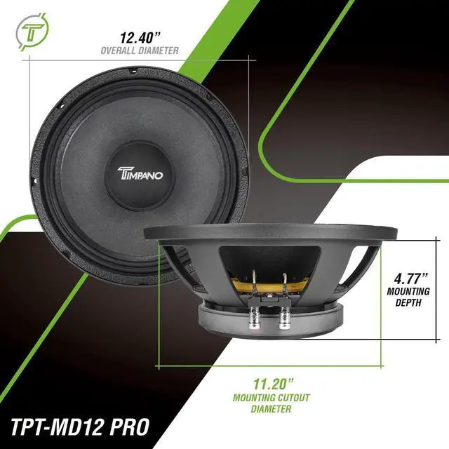 Alt view image 4 of 5 - Timpano TPT-MD12 PRO - 12" Midrange Speaker, 12 Inches Mid Range Speaker, 8 Ohm, 1000 Watts Pro Audio Loudspeaker (Single)