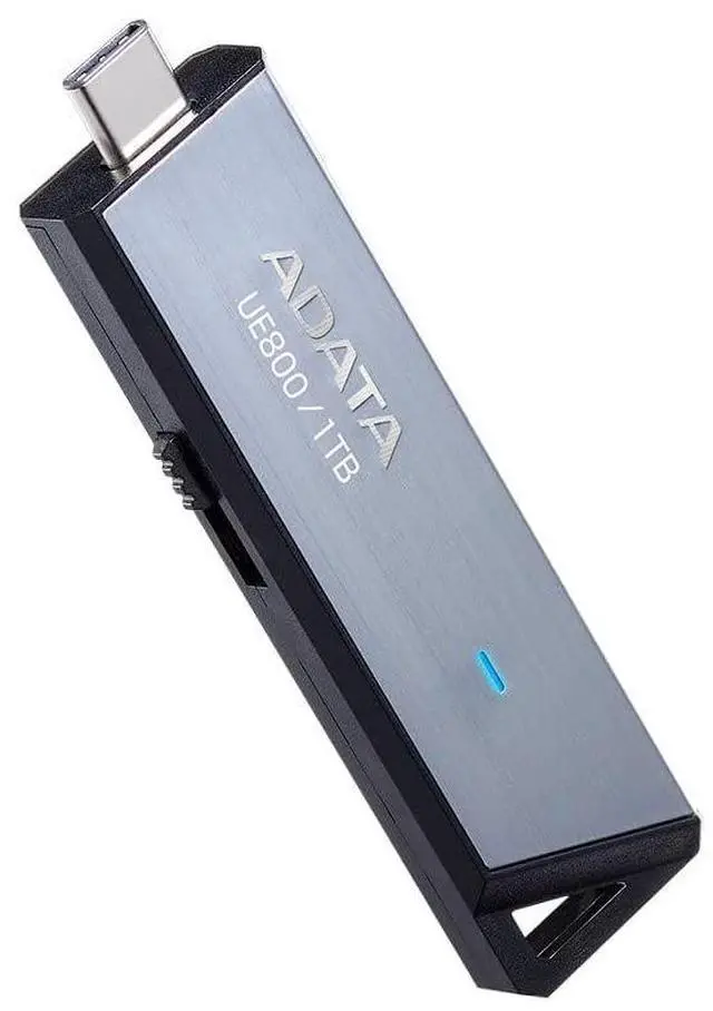 Alt view image 3 of 5 - ADATA Elite UE800 1TB USB Type-C USB 3.2 Gen2 Flash Drive Portable SSD Up to 1000MB/s Read/Write (AELI-UE800-1T-CSG), Compatible with iPhone 15 Pro Series/Android/PlayStation 5