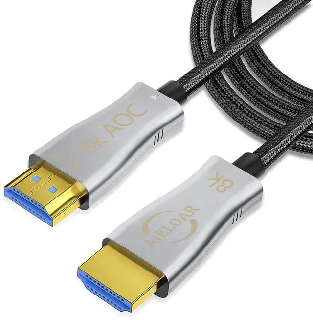 Main image of Aieloar HDMI Fiber Optical Cable 15Ft, High Speed 48Gbps HDMI 2.1 Cord Support with 8K@60Hz 4K@120Hz Dynamic HDR10,eARC,HDCP2.2