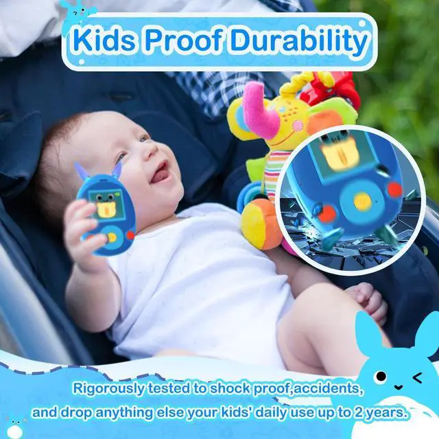 Alt view image 5 of 5 - BluKaSa 64GB MP3 Player for Kids, Kids MP3 Player with Bluetooth, Front Speaker, Games, Recorder, Ear Lights, Alarm, Kids Music Player Expandable Up to 128GB(Earbud, Aux Cable, Lanyard Included)