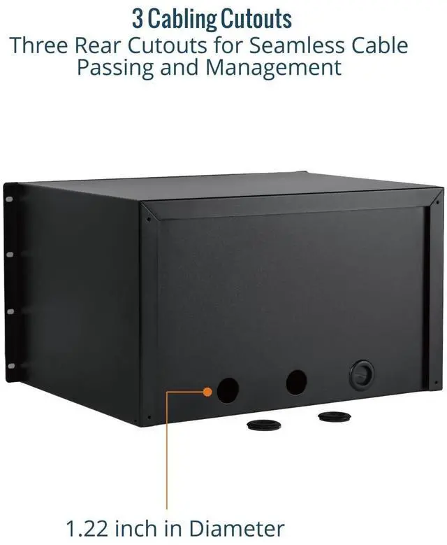 Alt view image 5 of 5 - Tecmojo 6U Rack Drawer,Rack Mount Drawer for 19in Network Equipment/Server/AV Rack or Cabinet Enclosure,Sliding and Lockable Server Rack Drawer - Load-Bearing 44lb (20kg),with Cable Management Holes