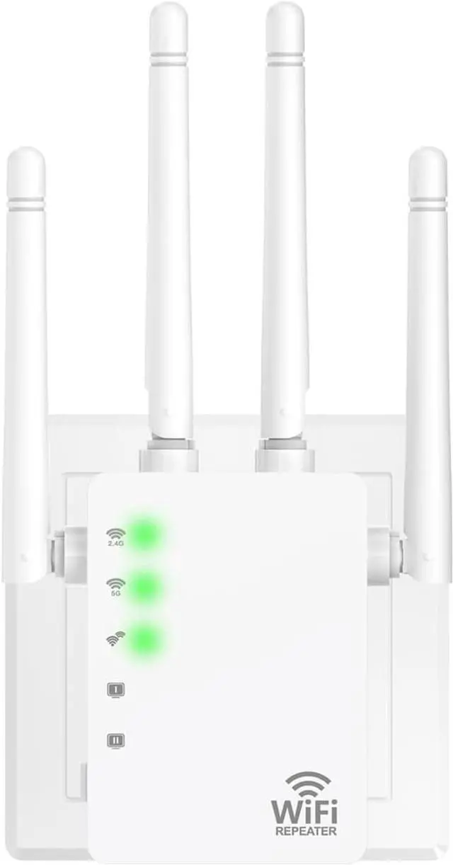 Main image of Dual-Band WiFi Extender Signal Booster (5.8G & 2.4G) - Covers Up to 12,880 sq. ft., Supports 105 Devices, One-Tap Setup, Ethernet Port Included, Faster Speeds, Compatible with All Major Devices-2