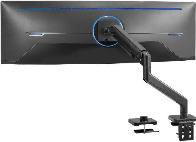 Main image of VIVO Heavy Duty Aluminum Ultrawide Monitor Tension Arm for up to 49 inch Screens, Holds 44 lbs, Premium Desk Mount Stand Designed for Samsung Odyssey G9 and More, Black, STAND-V101V