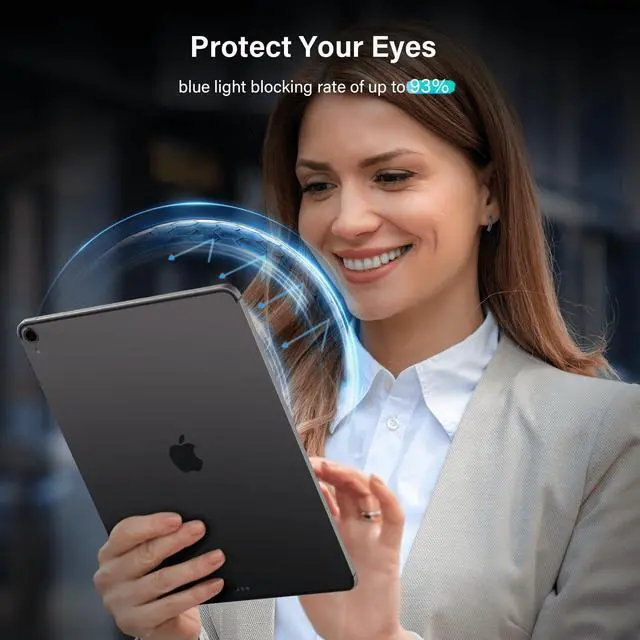 Alt view image 4 of 5 - Magnetic 360° Privacy Screen Protector for iPad Pro 11 Inch 2024 M4 (5th Generation) Case Friendly Blue light Blocker Anti-glare Filter, Removable Film Support Apple Pencil-A2836 / A2837 / A3006