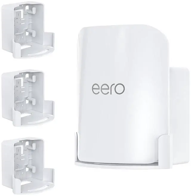 Main image of Wall Mount for eero Pro 7 Tri-band Mesh Wi-Fi 7 Router  Space-Saving Holder with Cable Management, Easy to Install Includes Screws, Compatible Only with eero Pro 7 for Wall & Outlet Mounting (3 Pack)