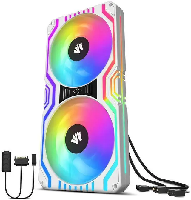 Main image of ASIAHORSE Matrix-White 48 Addressable RGB LEDs 240MM All-in-One Square Frame Integrated Fan with MB Sync/Analog Controller, Integrated PWM Control Fan for Computer Case and Liquid Cooling System