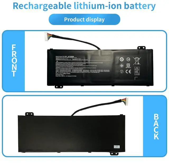 Alt view image 5 of 5 - AP18E7M AP18E8M Laptop Battery Replacement for Acer Nitro 5 AN515-54 AN517-51 Nitro 7 AN715-51 Aspire 7 A715-74G Predator Helios 300 PH315-52 PH317-53 Triton 300 PT315-51 Series(15.4V 58.75Wh)