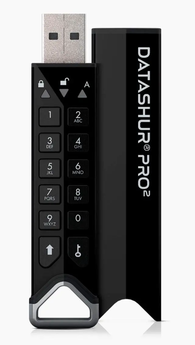 Main image of iStorage datAshur PRO2 4 GB | Secure Flash Drive | FIPS 140-2 Level 3 Certified | Password protected | Dust/Water-Resistant