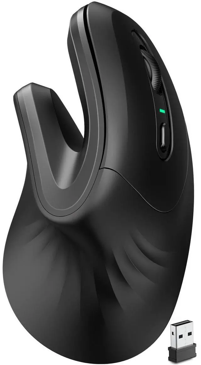 Main image of DAREU Ergonomic Vertical Wireless Mouse, 2.4G Optical Vertical Mouse with Ergo Design for Comfort and Reduced Wrist Strain,3 Adjustable DPI Levels with 6 Buttons, Computer Mice for Laptop, Desktop PC