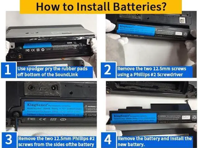 Alt view image 2 of 5 - KingSener 359498 Battery 330107A 359495 330105 330105A for Bose SoundLink III 330107 Bose soundlink Mobile Speaker II 404600-11.1V 2330mAh