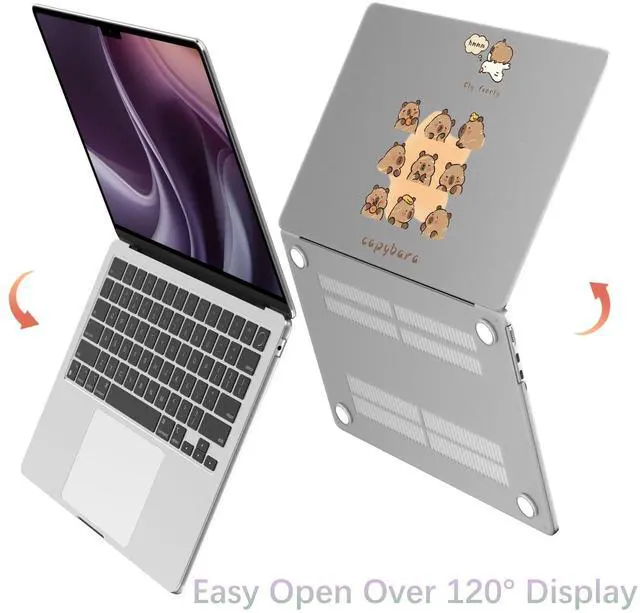 Alt view image 4 of 5 - BlHMCASE Compatible with MacBook Pro 13 inch Case M2 2025, 2024-2016 A2338 M1 A2251 A2289 A2159 A1989 A1708 A1706, Cute Kawaii Capybara Protective Hard Shell Matte Cover for Mac Pro 13