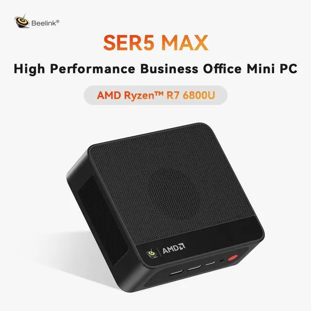 Alt view image 2 of 5 - Beelink Mini PC SER5 MAX 6800U AMD Ryzen 7 Processor(8C/16T, up to 4.7GHz), Mini Computer 32GB LPDDR5 500GB NVMe SSD, Micro PC Triple Display HDMI/DP/Type-C/4K 60Hz/WiFi6/BT5.2/Home/Office/HTPC