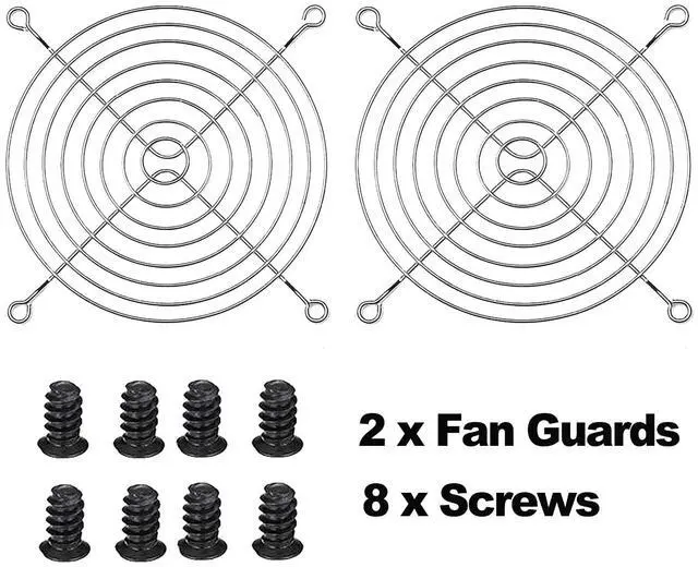 Alt view image 2 of 5 - 2-Pack 24V DC 120mm High CFM 12038 120mm x 38mm 4.72inch 0.8A High Speed Dual Ball Bearing 4Pin PWM Brushless PC Computer CPU Case Miner Exhaust Ventilation Fan with Metal Guard Grill 3000-5000RPM