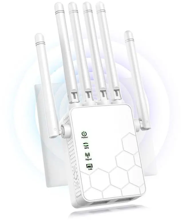 Main image of 2025 New WiFi Extender Signal Booster, New Faster WiFi Extender Booster with 6 Antennas, 2 Ethernet Port,Coverage up to 11000 sq.ft, Long Range WiFi Repeater Wireless Router Amplifier,1-Tap Easy Setup