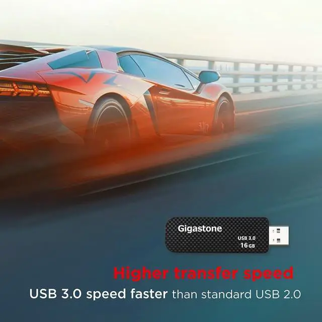 Alt view image 5 of 5 - GIGASTONE 16GB Flash Drive (5 Pack) Z30 USB 3.2 Gen 1, 50MB/s Ultra Fast, Keychain Loop, Carbon Fiber Style, Push-Pull Design, Data Storage, Backup for PC/Mac/TV/Car, USB 2.0/3.0/3.1 Compatible