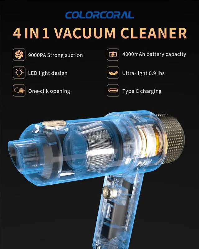 Alt view image 3 of 5 - COLORCORAL Portable Cordless Keyboard Cleaner and Cleaning Gel Universal Dust Cleaner for PC Keyboard