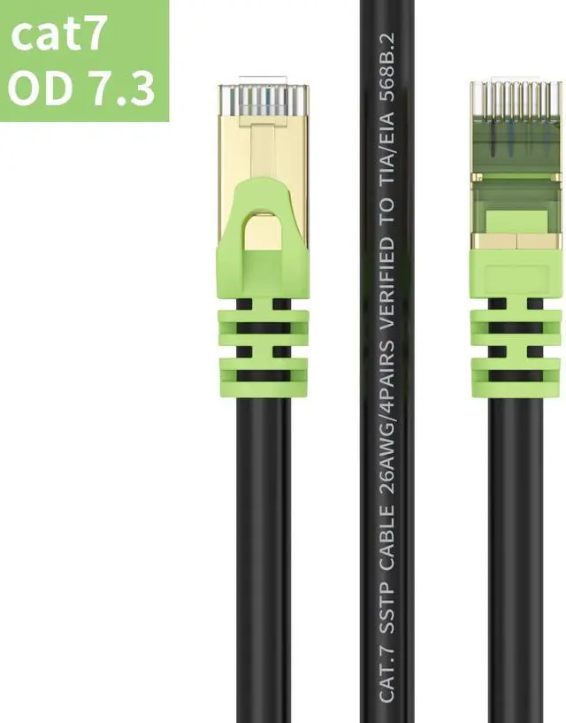 Alt view image 2 of 5 - Outdoor Cat 7 Ethernet Cable 200ft, 26AWG Heavy-Duty Cat7 Networking Cord Patch Cable RJ45 Transmission Speed 10GbpsTransmission Bandwidth 600Mhz LAN Wire Cable SFTP Waterproof Direct Burial (200FT)