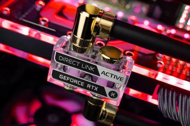 Alt view image 2 of 5 - EKWB EK-Quantum Scalar² Strix/TUF DirectLink Terminal - Plexi