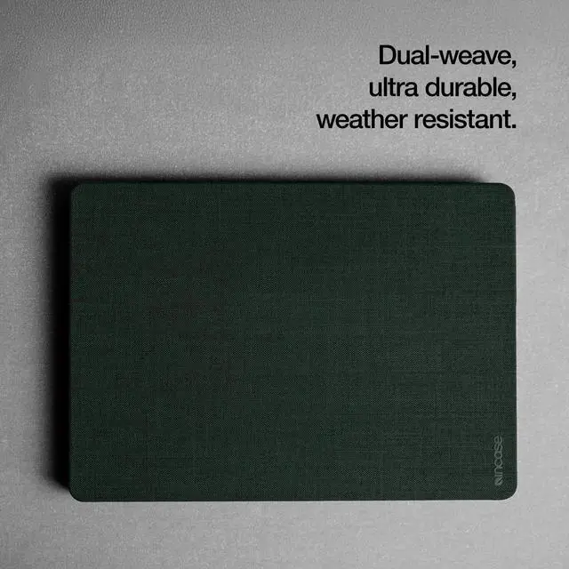 Alt view image 2 of 5 - Incase Textured Hardshell Woolenex - MacBook Pro 15 inch Case - 2019, 2018, 2017, 2016 - MacBook Case, Laptop Cover, Protective Hard Shell, Scratch Resistant, Lightweight (Forest Green)
