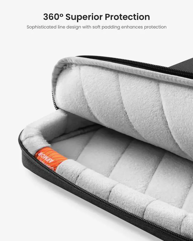 Alt view image 5 of 5 - tomtoc 360 Protective Laptop Sleeve for 14-inch MacBook Pro M3/M2/M1 Pro/Max A2918 A2992 A2779 A2442 2023-2021, 13.5-14.4 Inch Surface Laptop 6/5/Studio 2/1, Water-Resistant Carrying Case