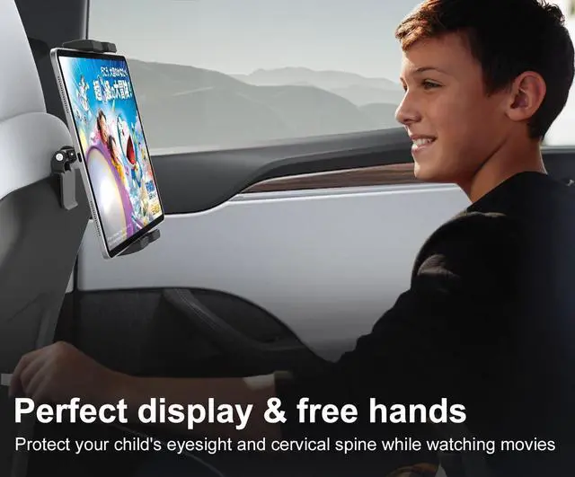 Alt view image 3 of 4 - GDZN Tesla Tablet Mount Holder Model 3 Y, for Headrest Car Mount Tesla Model 3 Y Tablet Mount, [1 Second to Insert] Tesla Back Seat Holder Clip for iPad Pro Air Mini,Galaxy Tabs, Fire, 4-12.9" Devices