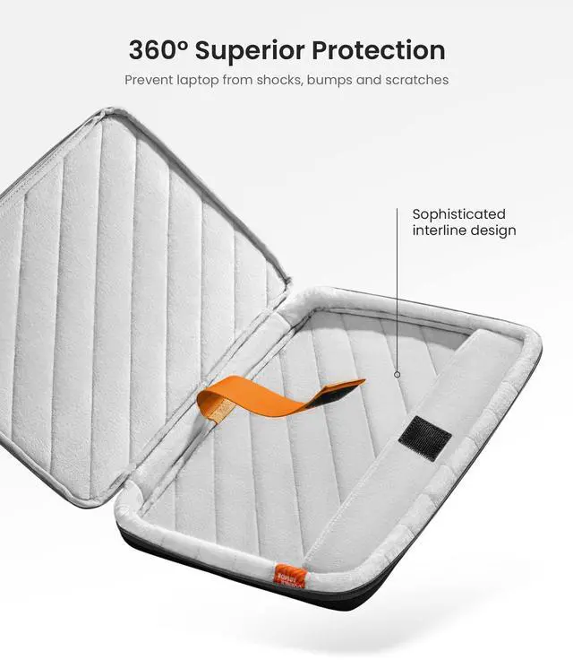Alt view image 5 of 5 - tomtoc 360 Protective Laptop Carrying Case for 16-inch MacBook Pro M4/M3/M2/M1 Pro/Max A3403 A3186 A2991 A2780 A2485 2024-2019, Dell XPS 16 Plus, Jumper 16-inch Laptop, Water-Resistant Sleeve Bag