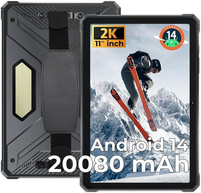 Main image of HOTWAV R9 Pro Rugged Tablet 11" FHD, 20080mAh Battery, IP68/IP69K Waterproof, 20W Fast Charge, Octa-Core 20GB+256GB, 64MP Camera, 6W Camping Light, Dual SIM, Android 14 (Black)