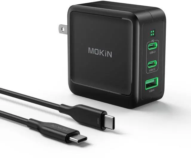 Main image of 100W USB C Charger, 3-Port GaN+ USB C Charging Block, Foldable and Compact Fast Wall Charger Power Adapter for MacBook Pro/Air, iPad Pro, iPhone 16/15, Dell XPS, Galaxy S24/S23, and More