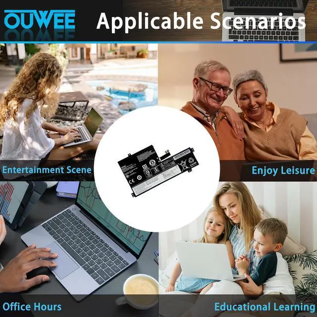 Alt view image 5 of 5 - OUWEE L18M4PF3 Laptop Battery Compatible with Lenovo ideapad S540-14API S540-14IML S540-14IWL C340-14API C340-14IML C340-14IWL Flex-14IML Flex-14IWL Series L18M4PF4 L18C4PF3 L18C4PF4 15.36V 45Wh