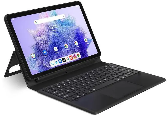 Main image of UMIDIGI Keyboard Case for Active T1 Tablet, Active T1 Tablet Keyboard Case with Easy-Set Magnetic Stand, Large Precision Trackpad, Removable Case - Black
