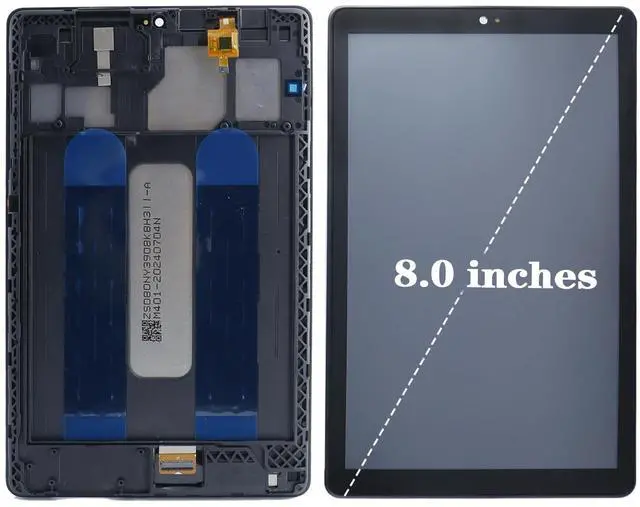 Alt view image 4 of 5 - Ygpmoiki 9137G 9137W LCD Display Touch Screen Digitizer Assembly with Frame Replacement 8.0" for TCL Tab 8 9137G/Tab 8 LE 9137W LCD Screen