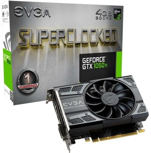 Main image of EVGA GeForce 04G-P4-6253-KR, GTX 1050 Ti SC GAMING, 4GB GDDR5, DX12 OSD Support (PXOC) Graphics Card