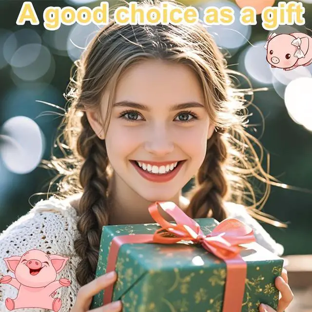 Alt view image 4 of 5 - Wireless Mouse, Cute Pig Shape, Dual Mode (2.4G + Bluetooth), Silent Portable Lightweight 3-Button 1200DPI Wireless Mouse Battery Powered, Gift for Children and Girls, for PC Laptops Tablets (Yellow)