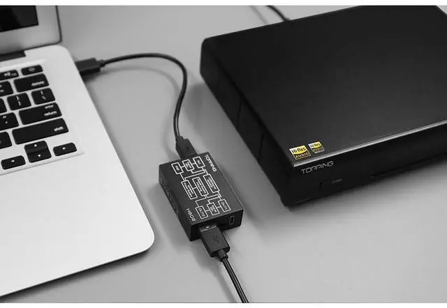 Alt view image 2 of 5 - AOSHIDA Topping HS02 USB 2.0 High Performance Audio Isolator, USB-B/Type-C Input USB-A/Type-C Output Low Lantency Isolatation, High Speed USB Isolators for PC/DAC Devices