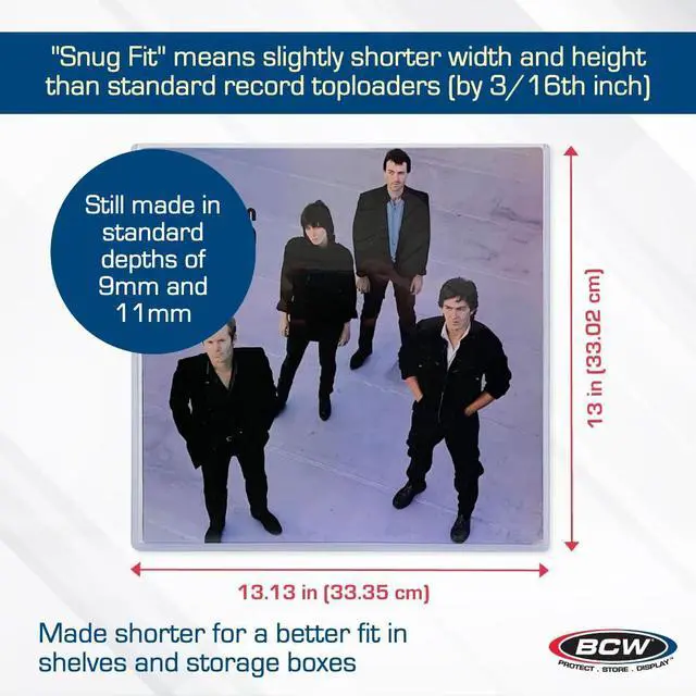 Alt view image 2 of 5 - BCW Vinyl Record Album Topload Holder - 5 Pack | Snug Fit, Protective Storage Case for Vinyl Records | 11MM Slot Depth | Record Storage Accessories | Rigid Plastic Vinyl Record Holders, Clear