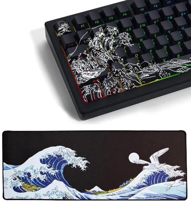Main image of XVX Shine Through Keycaps - PBT Dye Sub Keycap Set + Large Mouse Pad
