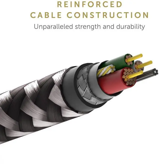 Alt view image 4 of 5 - Native Union Night Cable - 10ft Ultra-Strong Reinforced [MFi Certified] Durable Lightning to USB Charging Cable with Weighted Knot Compatible with iPhone/iPad (Zebra) - Responsible Packaging