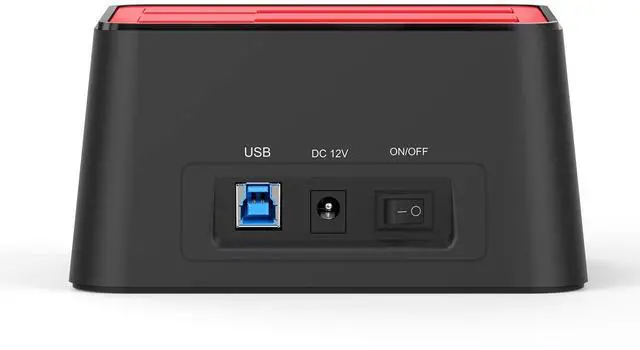 Alt view image 2 of 5 - WAVLINK USB 3.0 to SATA I/II/III Dual Bay External Hard Drive Enclosure Docking Station, Caddy Reader for 2.5/3.5 inch SATA HDD SSD, 2x16TB and UASP Offline Cloner, Disk Duplicator Function- Red