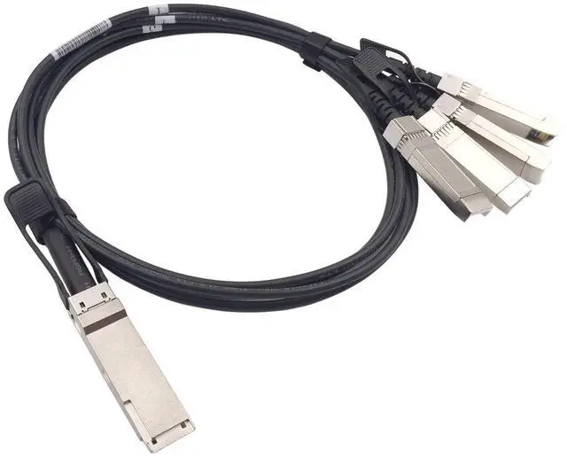 Main image of Wiitek 3 Meters QSFP+ to 4 SFP+ DAC Breakout Cable, QSFP-4SFP10G-CU3M, 40G QSFP+ Direct Attach Copper Cable, 30AWG Black, for Cisco, Ubiquiti, D-Link, Juniper, Huawei, Mellanox, Mikrotik, Extreme