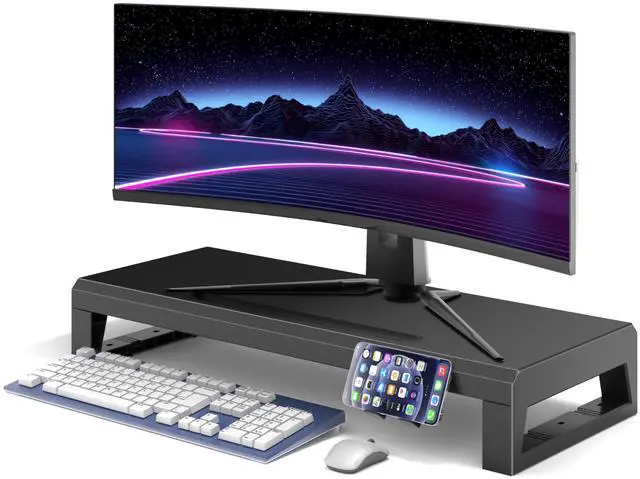 Main image of Computer monitor stand Laptop Desk Shelf & Monitor Riser 21.6 inches long desk riser Monitors/PC/Laptop/Computer Space Saver Organizer Heavy Duty Gift Gaming Studio Office(Basic Version, 550mm)