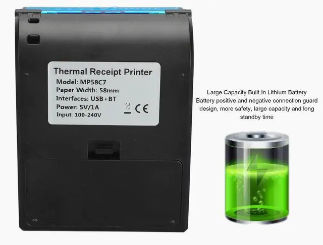 Alt view image 5 of 5 - Pocket Inkless Thermal Printer, Mini Portable Photo Printer, Clear HD Picture Quality, Fast Printing Speed, Portable Mini Photo Printer for Home Traveling Office