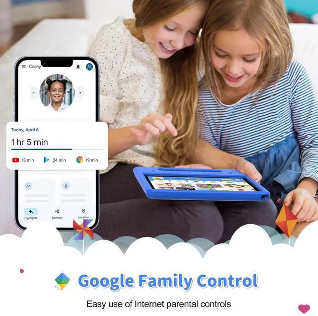 Alt view image 5 of 5 - CFVOCUY 2025 Kids Tablet, 10.1" Kid Tablet with Case, Quad-Core, 32GB Storage (1TB Expand), Pre-Installed Educational Apps and Parental Control, WiFi, for Ages 4-12, Eye Protection Mode