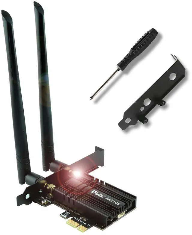 Alt view image 2 of 5 - Ubit WiFi Card with Bluetooth WiFi Adapter for Desktop PC for Gaming, Browsing, Streaming etc