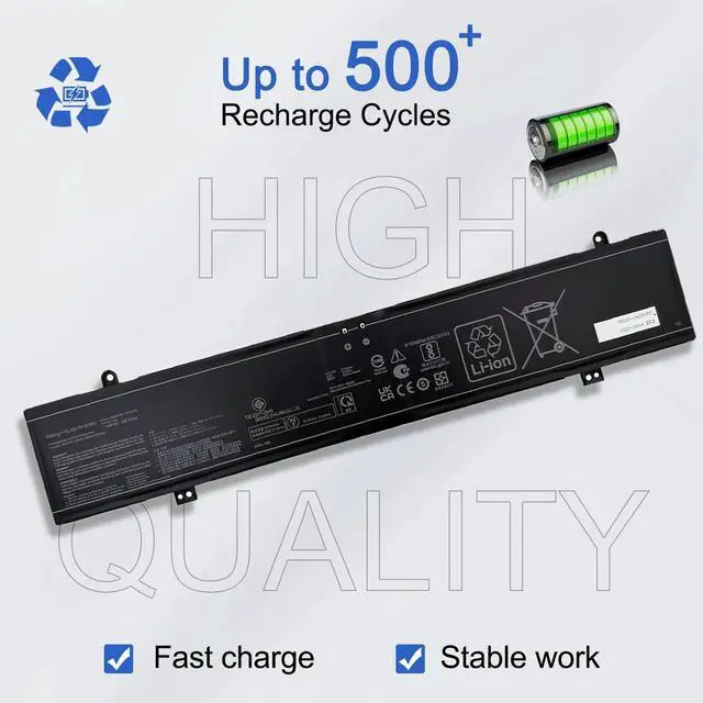 Alt view image 4 of 5 - C41N2109 Battery Replacement for ASUS Rog Flow X16 GV601RW GV601RE GV601VI GV601RM Strix G16 G614JV G614J Strix G18 G814J G634JY G814JI G634JZ 18 G834JZ G834JY Zephyrus M16 GU604V G16 GU604VZ 90Wh