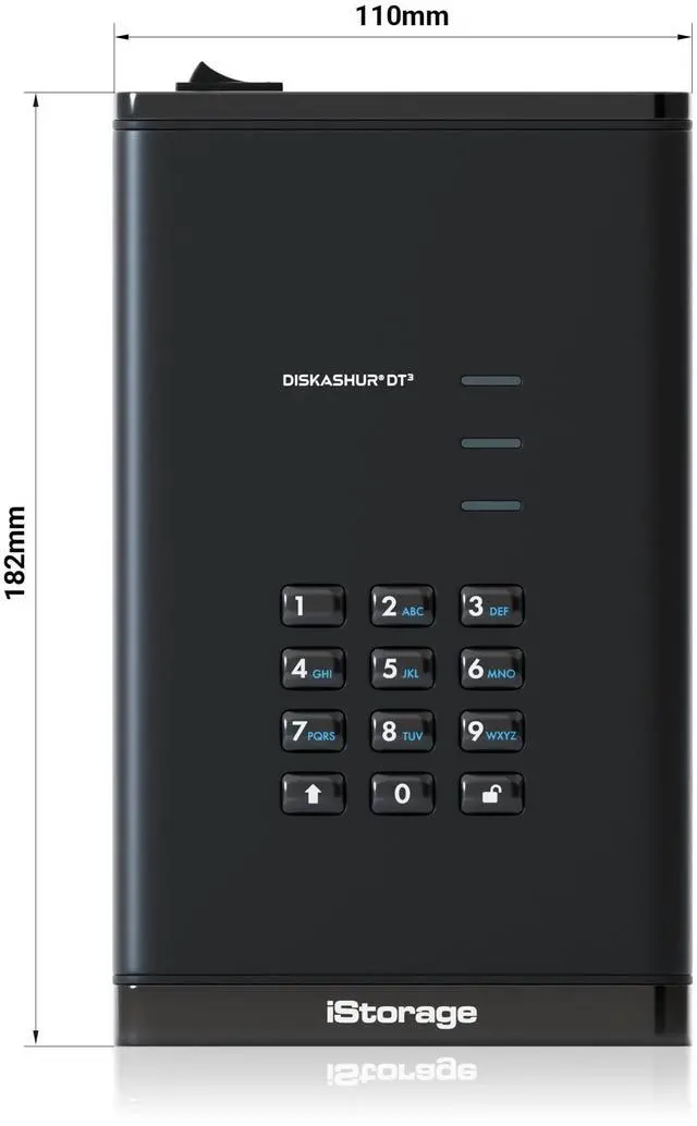 Alt view image 3 of 5 - iStorage diskAshur DT3 256-bit 4TB - FIPS Level 3 Certified - Secure encrypted Desktop Hard Drive - Password Protected